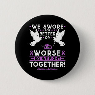 Heimerheimer Awareness Spouse Husbynd Wife Support 6 Cm Round Badge