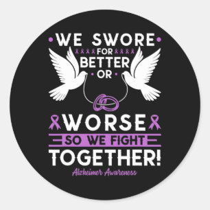 Heimerheimer Awareness Spouse Husnd Wife Support Classic Round Sticker