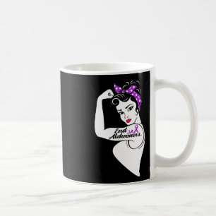 Heimerheimer Awareness Strong Purple Ribbon Women Coffee Mug