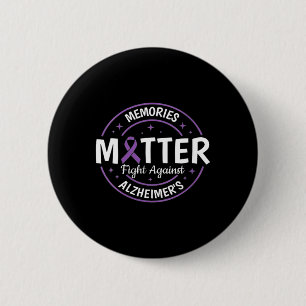 Heimerheimer Brain Awareness Memories Problem Purp 6 Cm Round Badge