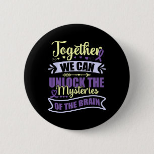 Heimerheimer Brain Injury Design Purple Heimerheim 6 Cm Round Badge