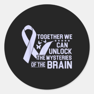 Heimerheimer Brain Injury Design Purple Heimerheim Classic Round Sticker