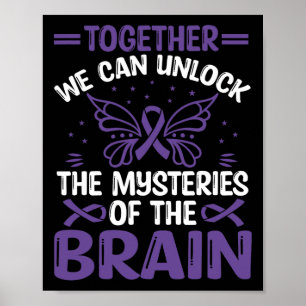 Heimerheimer Brain Injury Design Purple Heimerheim Poster