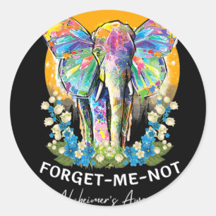 Heimerheimer Elephant Forget-me-not Heimerheimer’s Classic Round Sticker