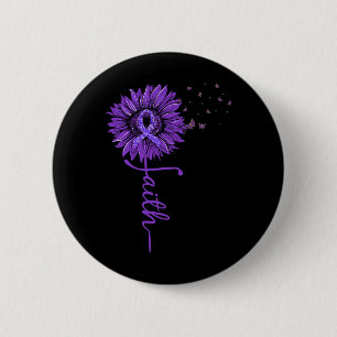 Heimerheimer Faith Sunflower Purple Heimerheimer’s 6 Cm Round Badge