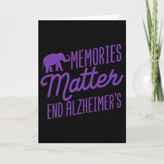 Heimerheimer Memories Problem Purple Elephant  Card (Front)
