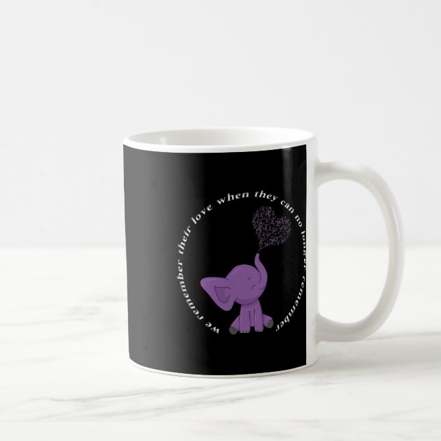 Heimerheimer Monat I Endheimer Purple Bow Elephant Coffee Mug (Right)