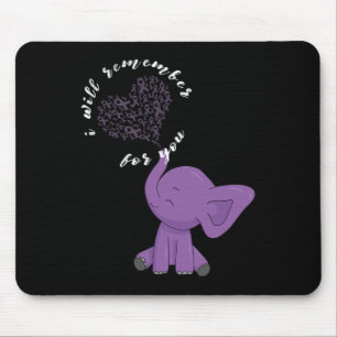 Heimerheimer Monat I Endheimer Purple Bow Elephant Mouse Mat