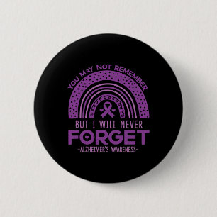 Heimerheimer Never Forget Dementia Patients Purple 6 Cm Round Badge