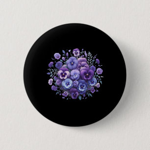 Heimerheimer Purple Floral Pansy Dementia Heimerhe 6 Cm Round Badge