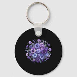 Heimerheimer Purple Floral Pansy Dementia Heimerhe Key Ring