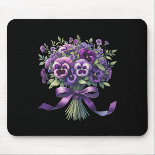 Heimerheimer Purple Floral Pansy Dementia Heimerhe Mouse Mat