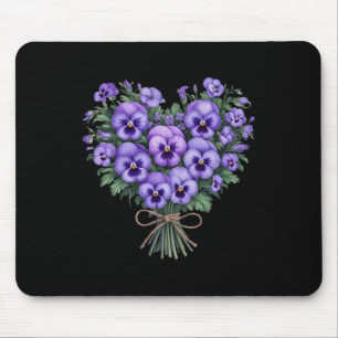 Heimerheimer Purple Floral Pansy Dementia Heimerhe Mouse Mat
