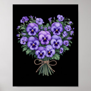 Heimerheimer Purple Floral Pansy Dementia Heimerhe Poster