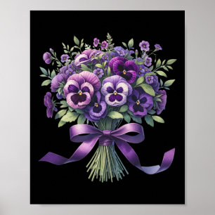 Heimerheimer Purple Floral Pansy Dementia Heimerhe Poster