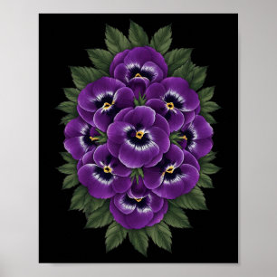 Heimerheimer Purple Floral Pansy Dementia Heimerhe Poster