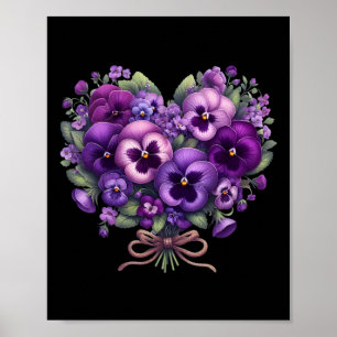 Heimerheimer Purple Floral Pansy Dementia Heimerhe Poster
