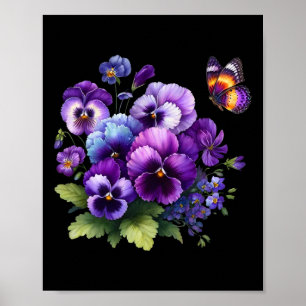 Heimerheimer Purple Floral Pansy Dementia Heimerhe Poster