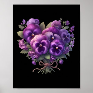 Heimerheimer Purple Floral Pansy Dementia Heimerhe Poster