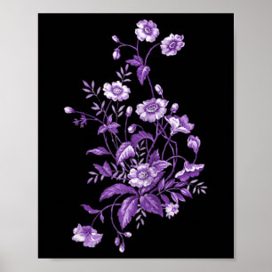 Heimerheimer Purple Floral Pansy Dementia Heimerhe Poster