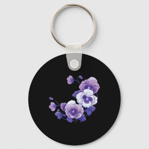 Heimerheimer Purple Floral Pansy Heimerheimer's Aw Key Ring