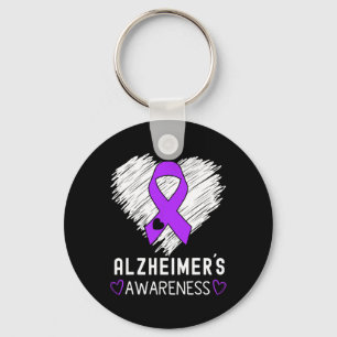 Heimerheimer Purple Ribbon Dementia Heimerheimer's Key Ring