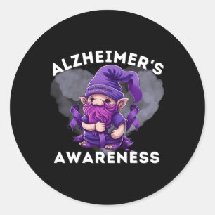 Heimerheimer S Awareness Gnomes Heimerheimer Gnome Classic Round Sticker
