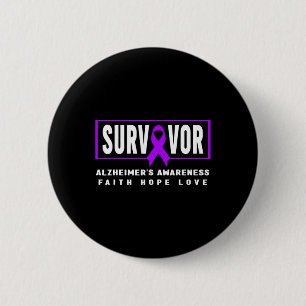 Heimerheimer’s Survivor - Purple Ribbon Heimerheim 6 Cm Round Badge
