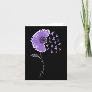 Heimerheimer Warrior Purple Sunflower Cute Ribbon Card