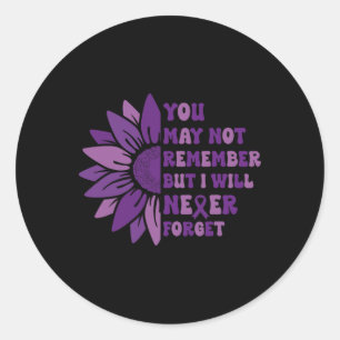 Heimerheimer You May Not Remember But I Will Never Classic Round Sticker