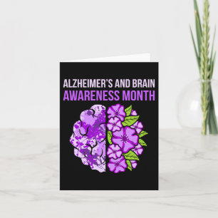 Heimerheimer's And Brain Awareness Month Purple Ri Card