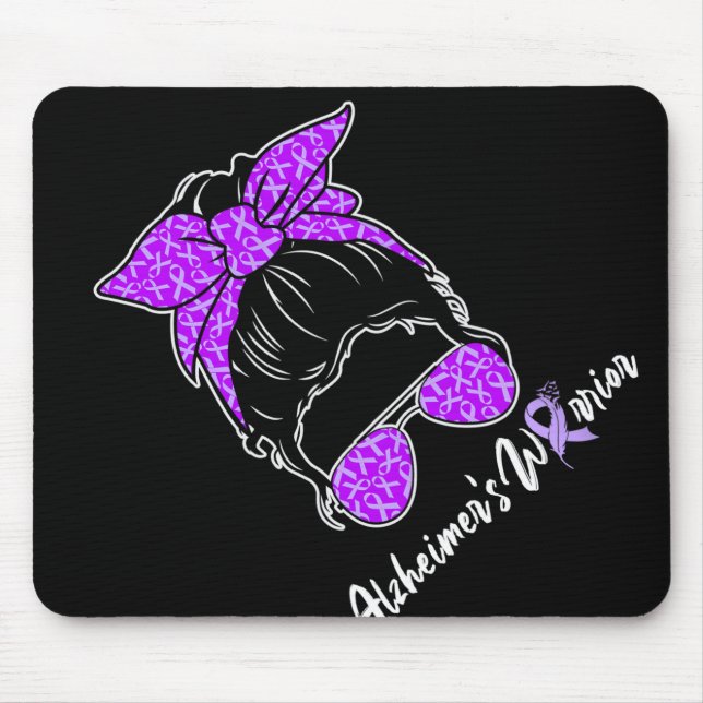 Heimerheimer's Awareness A Messy Bun Heimerheimer' Mouse Mat (Front)
