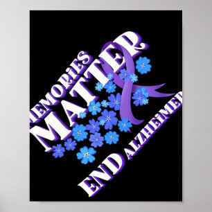 Heimerheimer's Awareness And Gifts Purple Ribbon A Poster