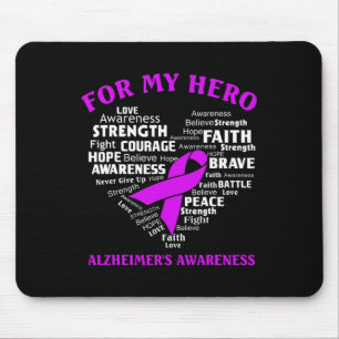 Heimerheimer's Awareness For My Hero Ribbon Heart Mouse Mat