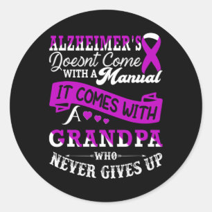 Heimerheimer's Awareness Grandpa Support Heimerhei Classic Round Sticker