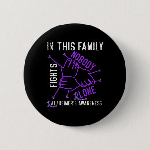 Heimerheimer's Awareness In This Family Nobody Fig 6 Cm Round Badge