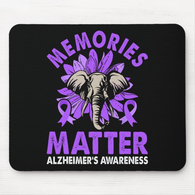 Heimerheimer's Awareness Memories Problem Purple R Mouse Mat (Front)