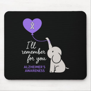 Heimerheimer's Awareness Purple Elephant I'll Reme Mouse Mat