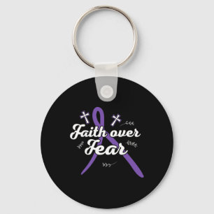 Heimerheimers Awareness Purple Ribbon Epilepsy Rel Key Ring