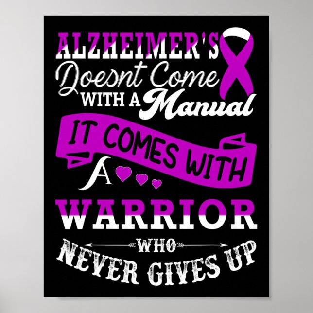 Heimerheimer's Awareness Warrior Support Heimerhei Poster (Front)