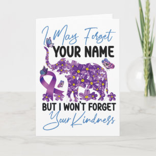 Heimerheimer's Dementia Awareness Support Elephant Card