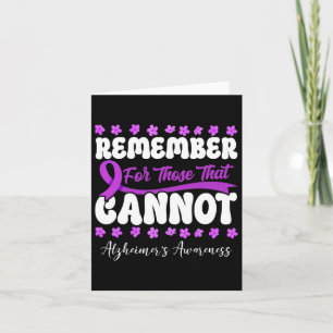 Heimerheimer's Dementia Awareness Support Remember Card
