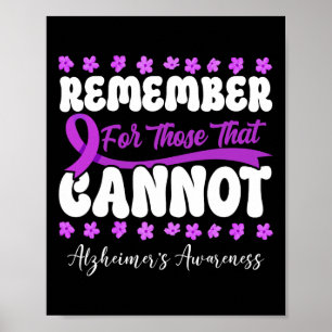 Heimerheimer's Dementia Awareness Support Remember Poster