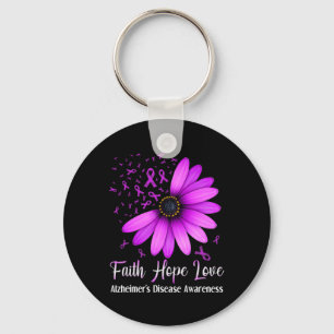 Heimerheimer's Disease Awareness Faith Hope Love P Key Ring