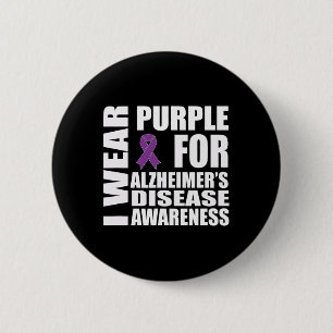 Heimerheimer's Disease Awareness Purple Ribbon Sup 6 Cm Round Badge