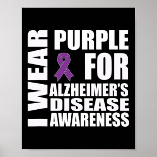 Heimerheimer's Disease Awareness Purple Ribbon Sup Poster