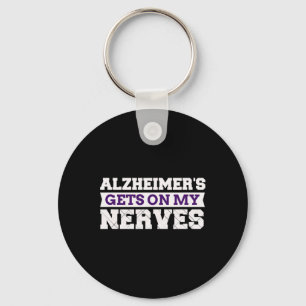 Heimerheimer's Gets On My Nerves Awareness Caregiv Key Ring