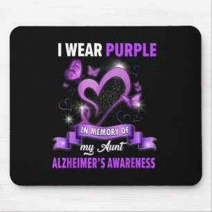 Heimers Awareness I Wear Purple In Memory Of My Au Mouse Mat