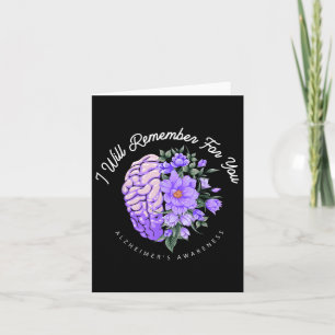 Heimers Awareness I Will Remember For You Brain Card