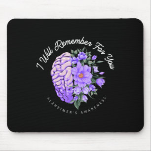Heimers Awareness I Will Remember For You Brain  Mouse Mat
